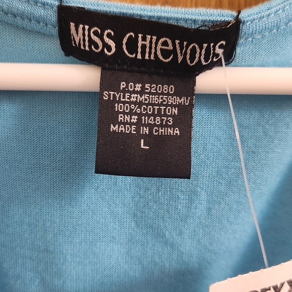 V Neck Blue Top - Picture 2 of 3